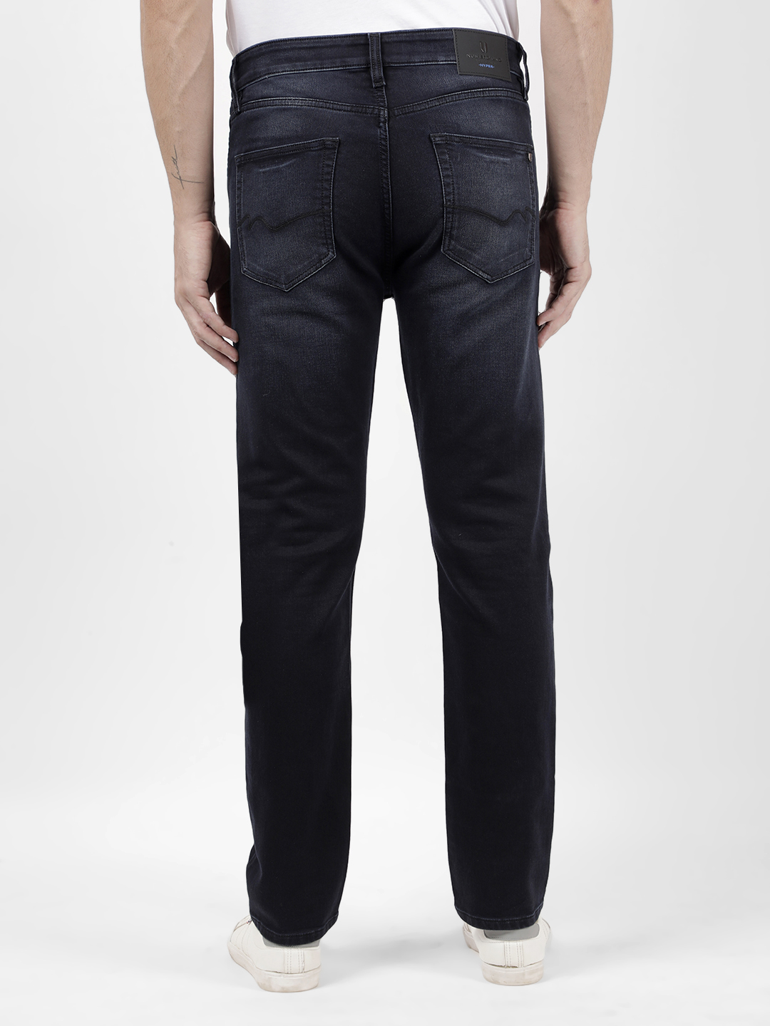 Numero Uno Men Solid Dark Blue Jeans